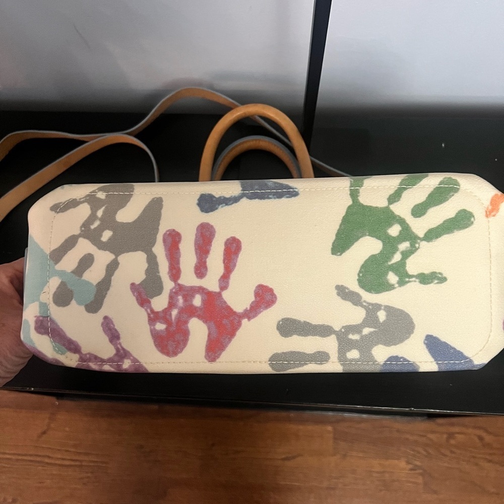 Dooney & Bourke Colorful Handprint Canvas Tote - Picture 10 of 13